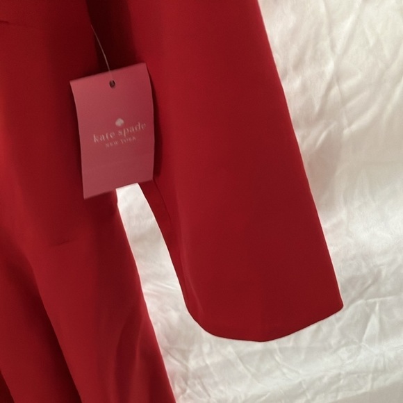 Kate Spade: Red Boat Neck Ponte Dress- pockets- fit & flare- M - Picture 7 of 16